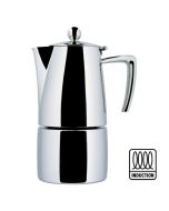 Caffettiera espresso Slancio lucida per induzione in acciaio inox 18/10