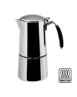 Caffettiera espresso Omnia Express per induzione in acciaio inox 18/10