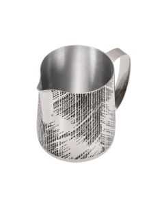 Lattiera per cappuccino Pen Jug in acciaio inox 18/10 con finitura etching tazze 8 cl 80