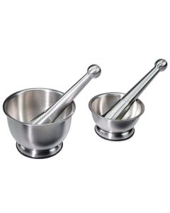 Mortaio con Pestello in acciaio inox 18/10 Ø cm 10