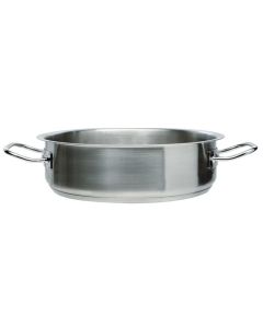 Casseruola bassa con 2 maniglie in acciaio inox 18/10 Ø cm 50