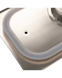 Coperchio GN 1/3 in acciaio inox 18/10 con guarnizione in silicone