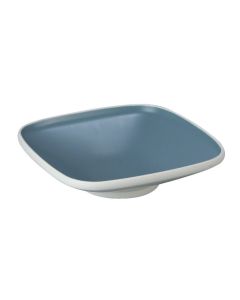 EFAY Piatto fondo quadrato azzurro Taiji in melamina cm 19,8 h cm 5,2