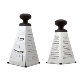 Metaltex 194822038 Grattugia Universale 3 Funzioni In Acciaio Inox - 18 Cm, Manico Soft Touch