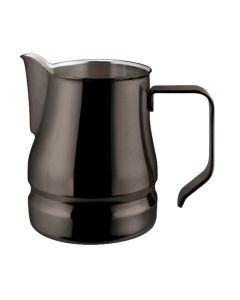 Lattiera per latte art Évolution nera in acciaio inox 18/10 tazze 6