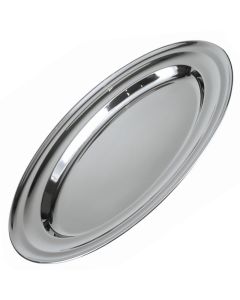 Vassoio ovale da portata in acciaio inox cm 35