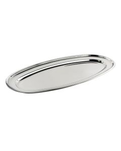 Vassoio ovale da portata pesce/banqueting acciaio inox cm 65