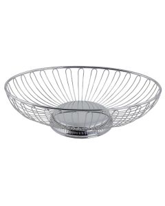 Cestino ovale in filo acciaio inox 18/10 cm 20x15