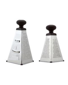 Grattugia universale 4 facce a piramide in acciaio inox cm 12,5x12,5 h cm 25