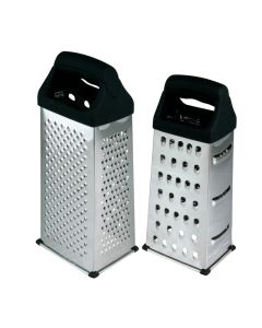 Grattugia universale 4 facce a torre in acciaio inox e ABS cm 9x7x22