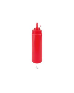 Flacone dosatore rosso in polietilene con beccuccio richiudibile ml 720