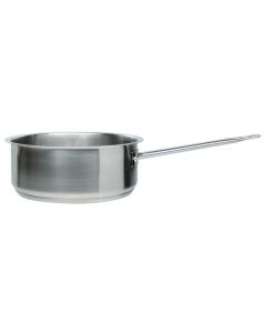 Casseruola bassa per induzione con 1 manico in acciaio inox 18/10 Ø cm 12