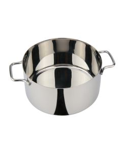 Mini Casseruola con 2 maniglie Monoporzioni in acciaio inox Ø cm 10 h cm 6