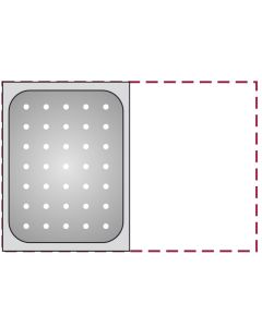 Bacinella GN 1/2 forata in acciaio inox 18/10 h cm 2