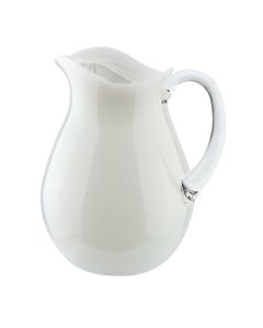 Caraffa Onice bianca con coperchio in acrilico L 2