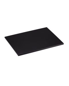Tagliere nero da bar in HDPE con spigoli e bordi raccordati cm 25x16