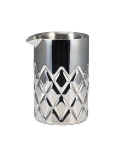 Bicchiere miscelatore con becco versatore e doppia parete in acciaio inox 18/10 cl 50