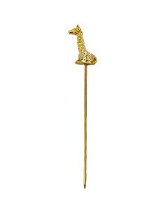 Set 6 spiedini cocktail Giraffa in acciaio inix 18/10 con rivestimento PVD oro