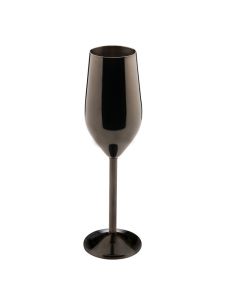 Flute champagne nero in acciaio inox 18/10 rivestito in pvd cl 24