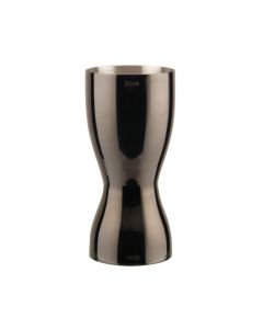 Misurino doppio nero in acciaio inox 18/10 rivestito PVD ml 30/60