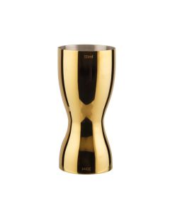 Misurino doppio oro in acciaio inox 18/10 rivestito PVD ml 30/60