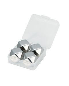 Set 4 cubetti di ghiaccio riutilizzabili in acciaio inox