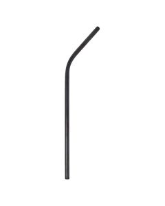 Set 6 cannucce curve con scovolino in acciaio inox 18/10 rivestito in PVD nero cm 20