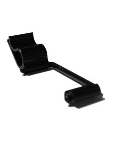 EFAY Clip porta targhetta nero in policarbonato cm 13x3,5