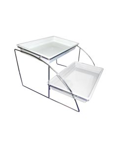 EFAY Stand per bacinelle GN 1/2 in acciaio inox cm 36x52,5 h cm 32,5