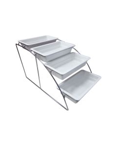 EFAY Stand per bacinelle GN 1/3 in acciaio inox cm 36x52,5 h cm 32,5