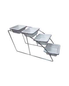 EFAY Stand per bacinelle GN 1/6 in acciaio inox cm 21,5x52,5 h cm 32,5