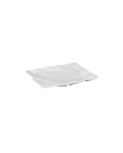 EFAY Piatto rettangolare ondulato avorio Kang in melamina cm 36x27