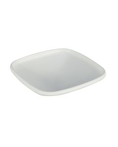 EFAY Piatto fondo quadrato avorio Taiji in melamina cm 25 h cm 6,4