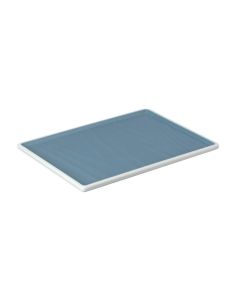 EFAY Vassoio rettangolare azzurro Taiji in melamina cm 20,3x14,6 h cm 1,3
