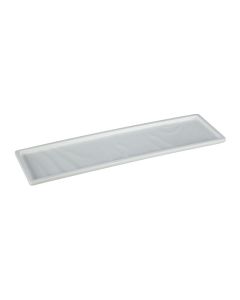 EFAY Vassoio rettangolare stretto avorio Taiji in melamina cm 30,5x8,6 h cm 1,8