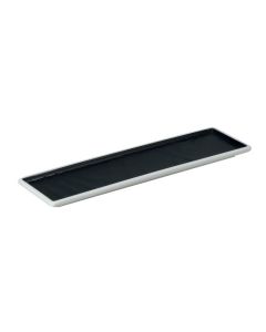 EFAY Vassoio rettangolare stretto nero Taiji in melamina cm 30,5x8,6 h cm 1,8